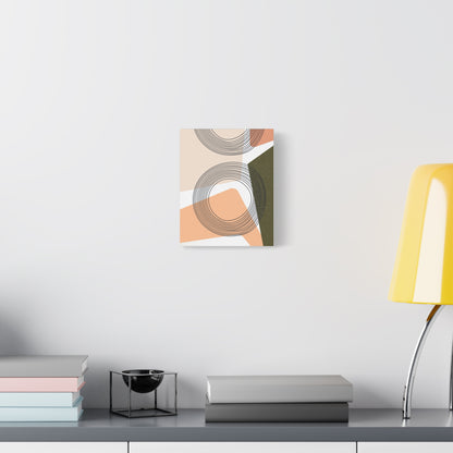 Minimal Pink Line Art Set 1.2 - Matte Canvas Decor with Minimalist Leaf Design