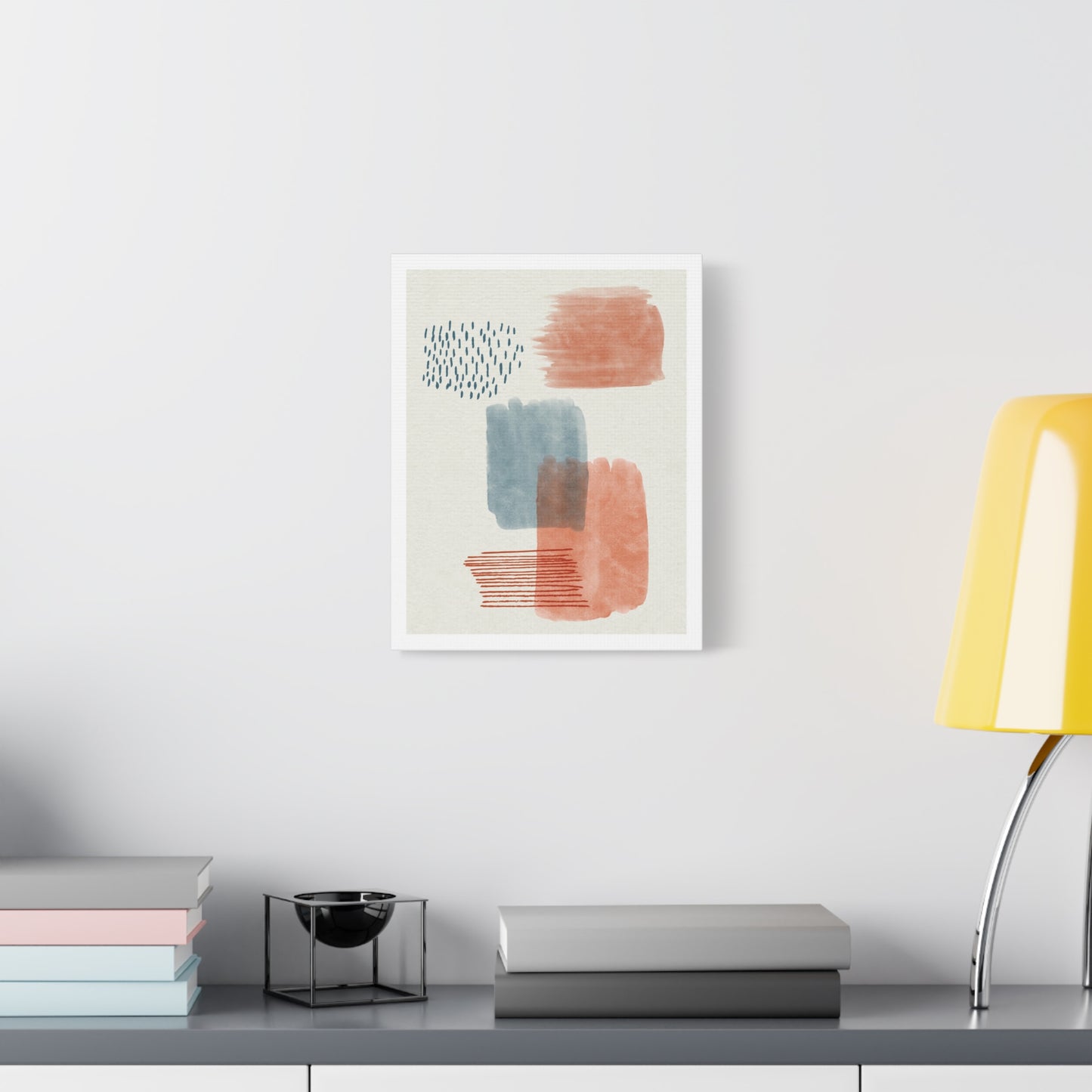 Wander Brush Art 1.3 - Matte Canvas Decor with Minimalist Leaf Design