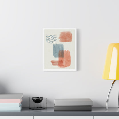 Wander Brush Art 1.3 - Matte Canvas Decor with Minimalist Leaf Design