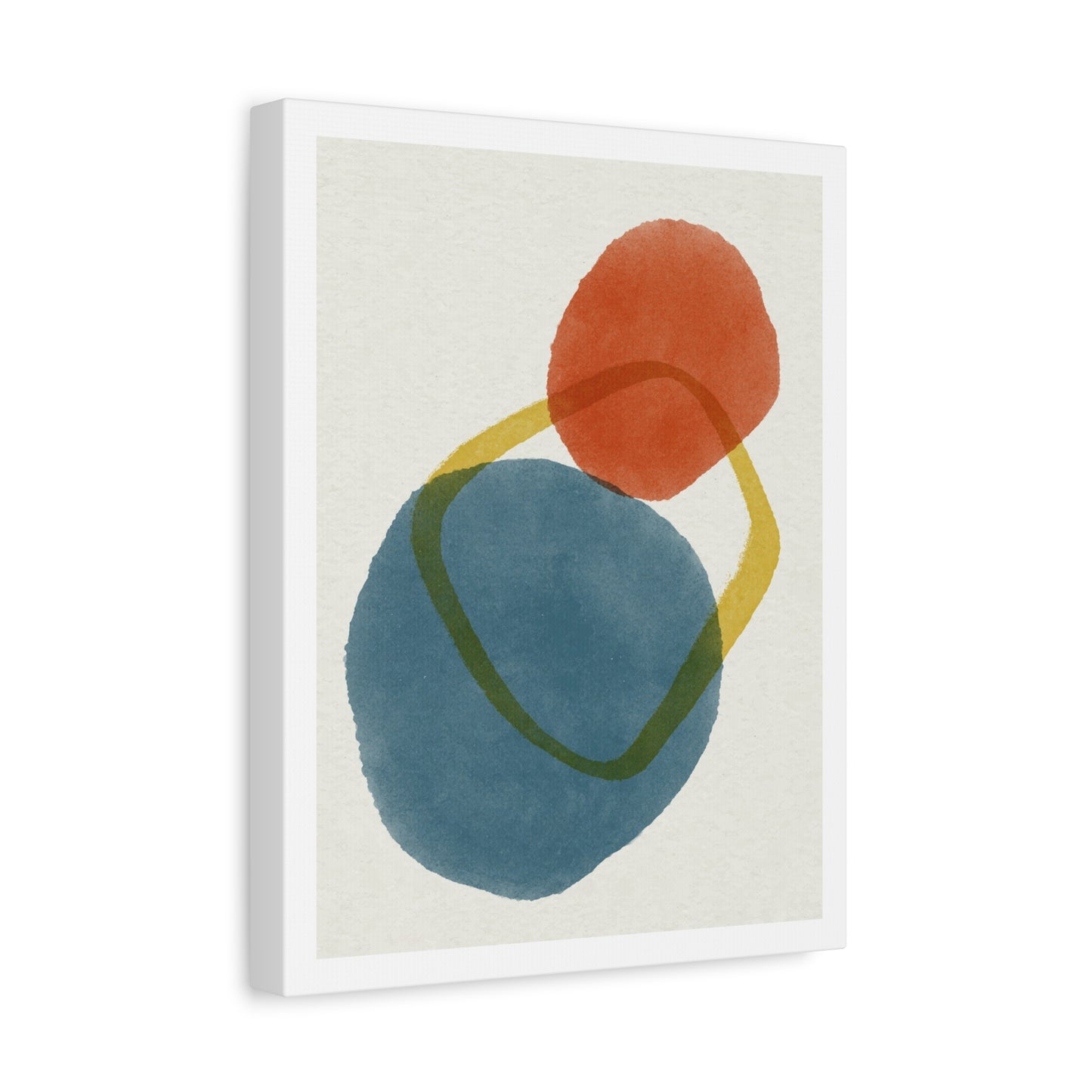 Wander Brush Art 1.2 - Matte Canvas Decor with Minimalist Leaf Design