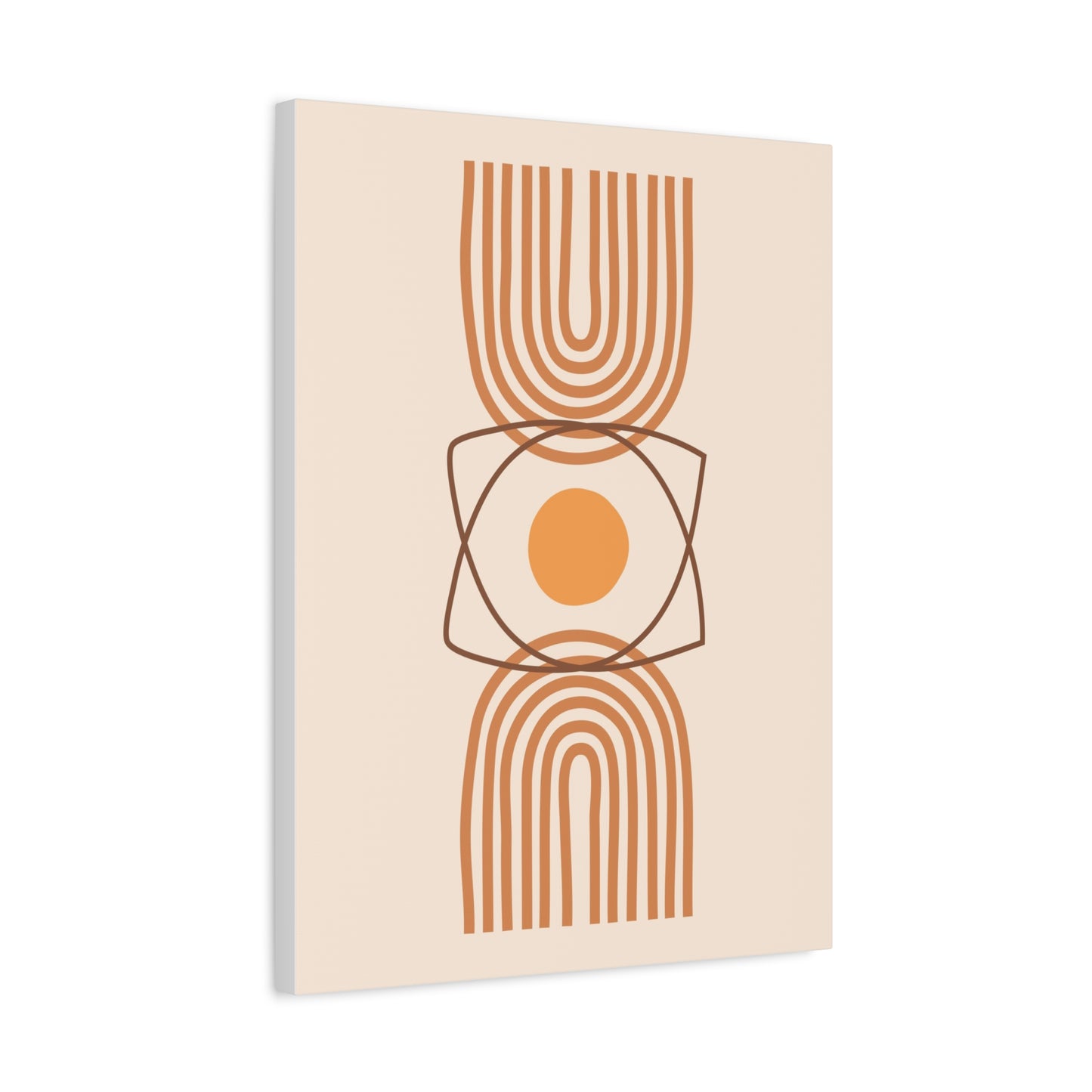 Petal Village Art 1.2 - Matte Canvas Decor with Minimalist Leaf Design