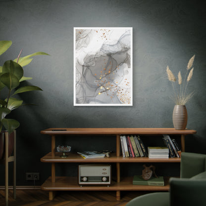 Ash Dust Art Set 1.2 - Matte Canvas Decor with Minimalist Leaf Design