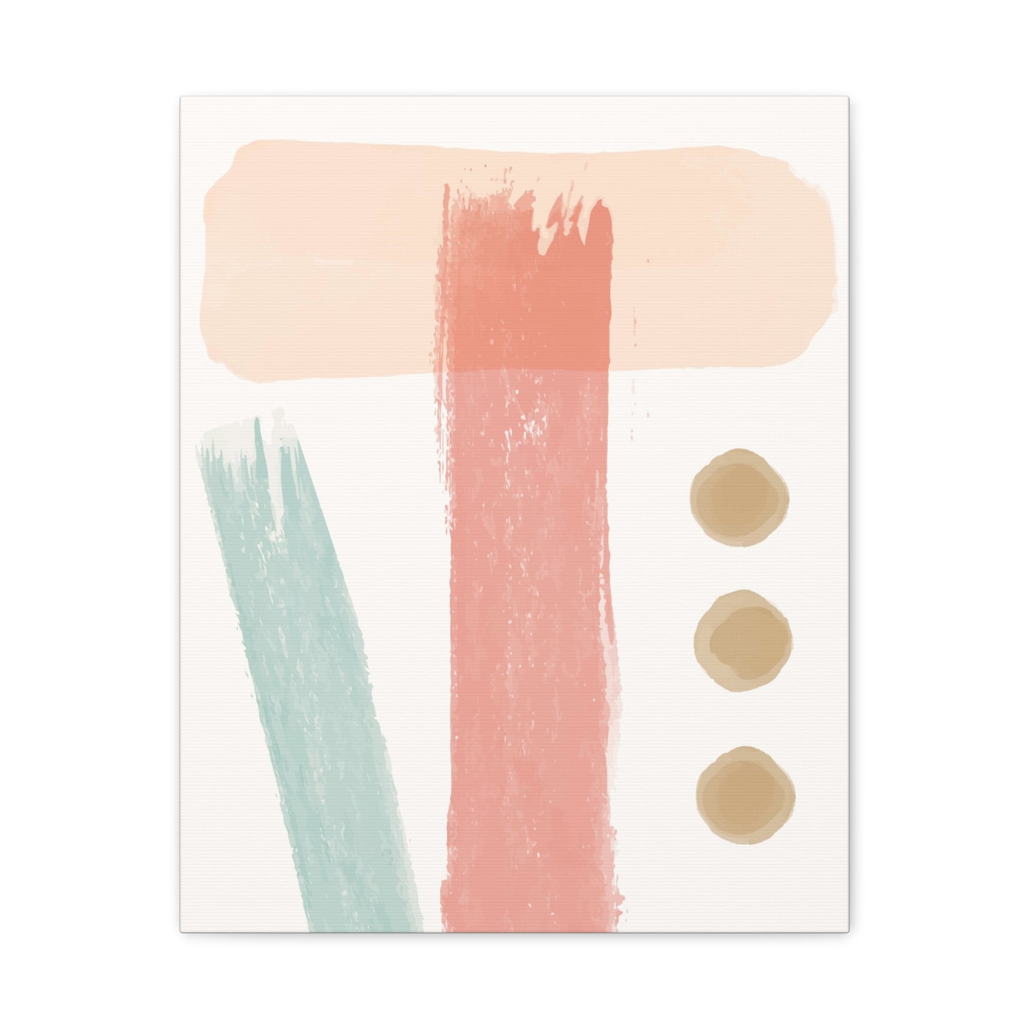 Pastel Pulse Art Set 1.3- Matte Canvas Decor with Minimalist Leaf Design