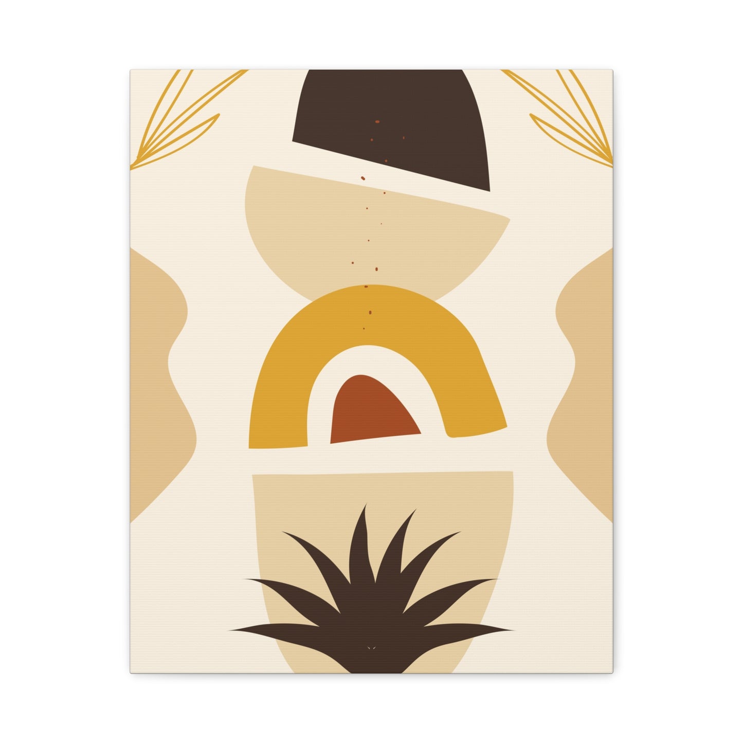 Nocturne Petal Art Set 1.1 - Matte Canvas Decor with Minimalist Leaf Design