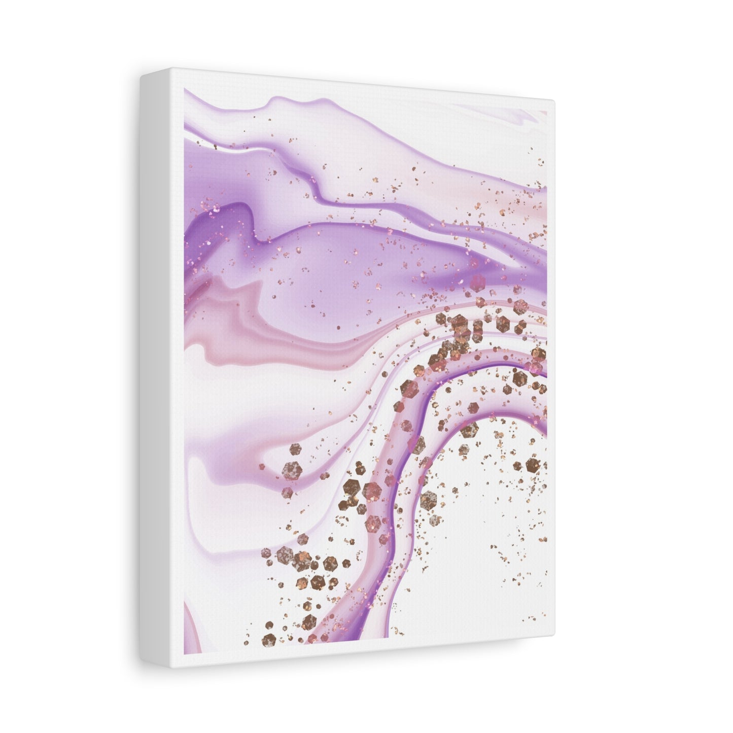 Blush Pink Marble Wall Art Set 1.3 - Matte Canvas Decor with Minimalist Leaf Design