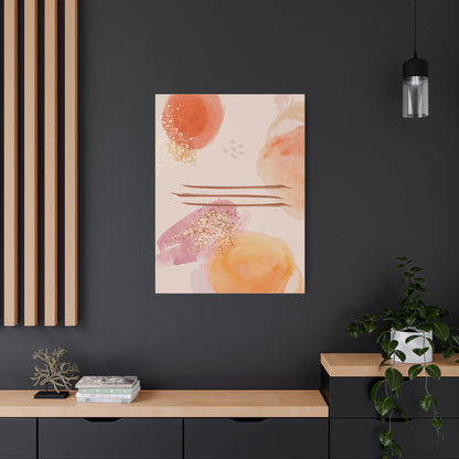 Sunlit Spark Art Set 1.1 - Matte Canvas Decor with Minimalist Leaf Design