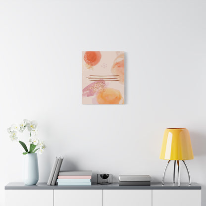 Sunlit Spark Art Set 1.1 - Matte Canvas Decor with Minimalist Leaf Design