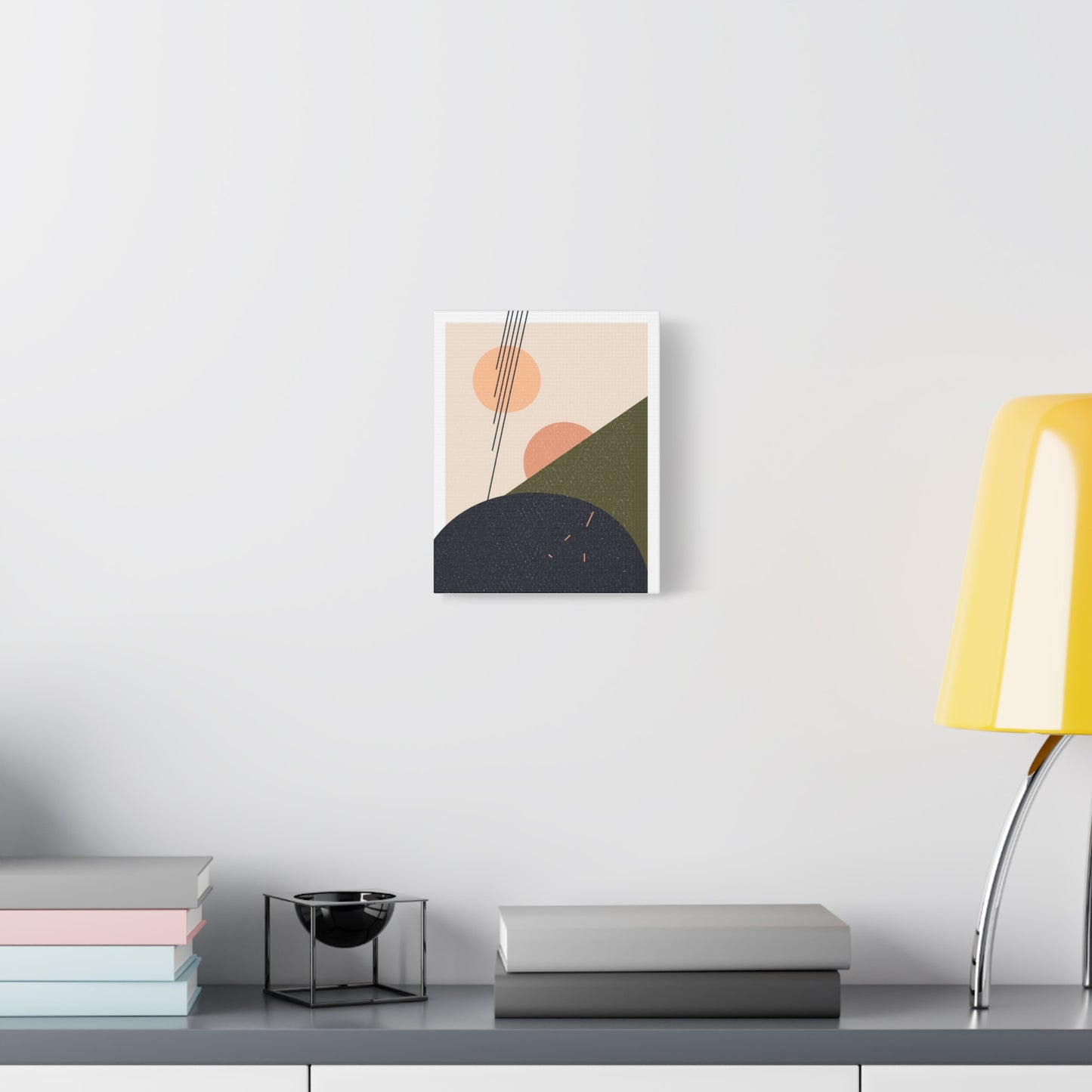 Minimal Pink Line Art Set 1.1 - Matte Canvas Decor with Minimalist Leaf Design