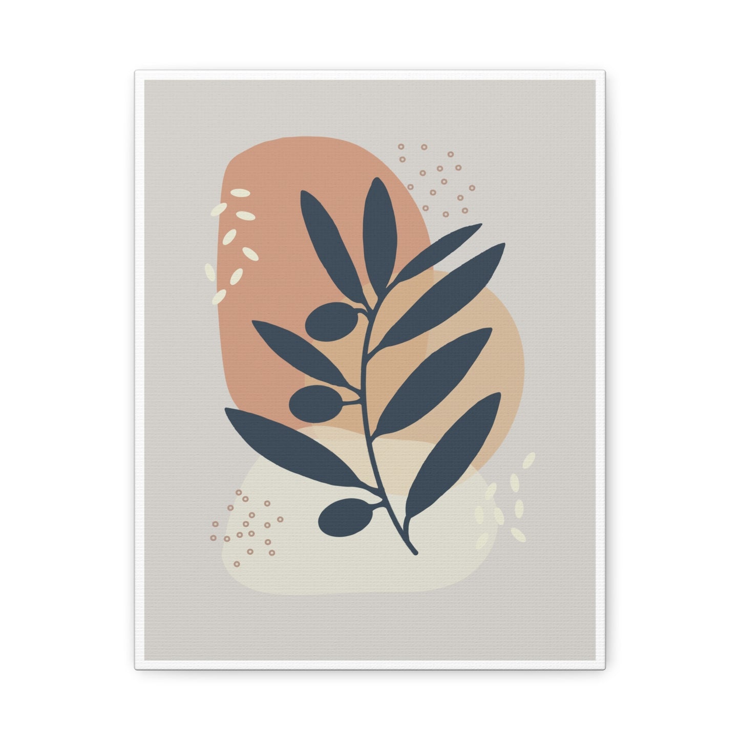 Pink Minimal  Flower Art Set 1.3 - Matte Canvas Decor with Minimalist Leaf Design