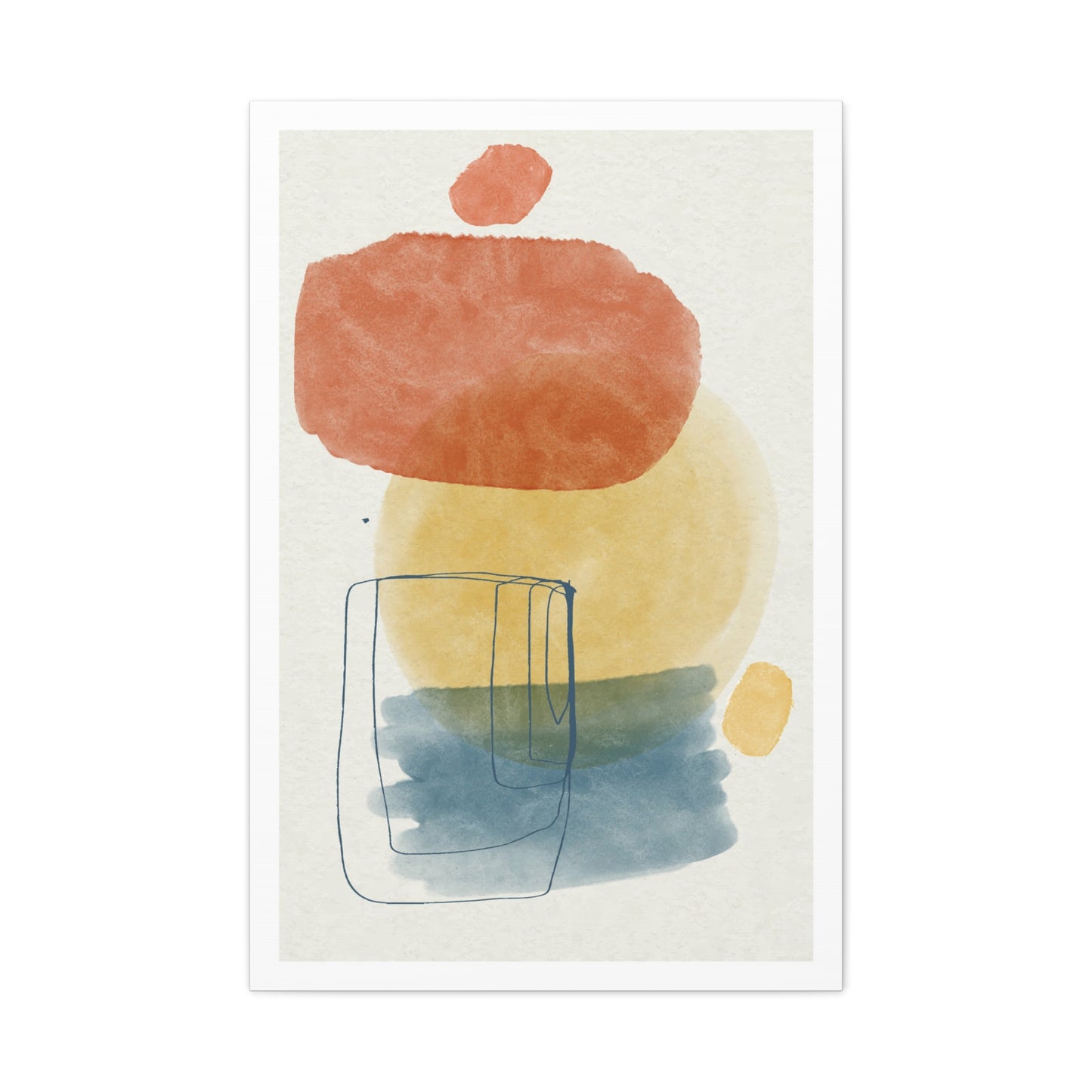 Wander Brush Art 1.1 - Matte Canvas Decor with Minimalist Leaf Design
