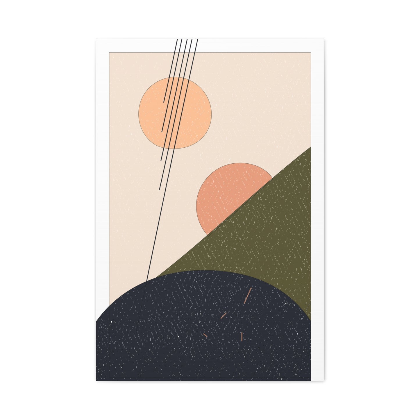 Minimal Pink Line Art Set 1.1 - Matte Canvas Decor with Minimalist Leaf Design