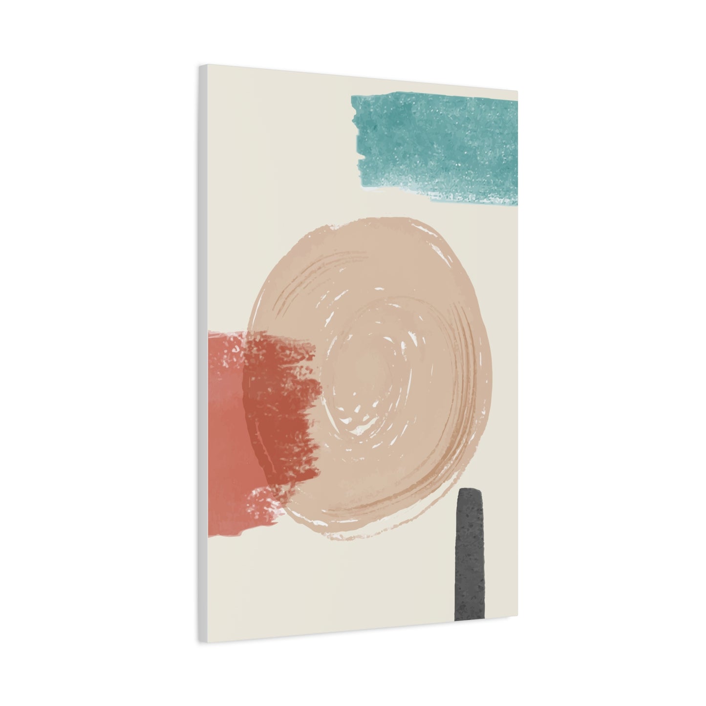 Soft Dune Palette Art 1.3 - Matte Canvas Decor with Minimalist Leaf Design
