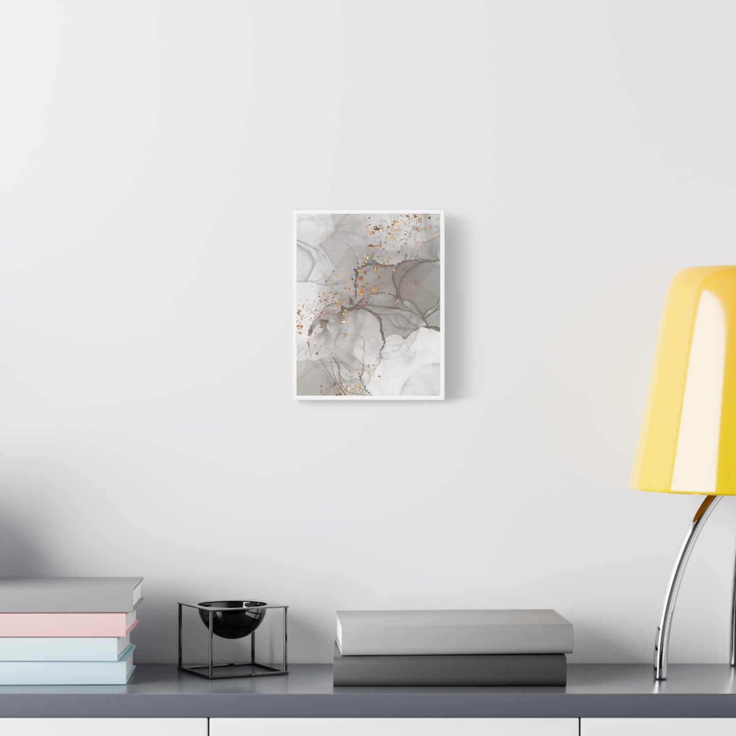 Ash Dust Art Set 1.1 - Matte Canvas Decor with Minimalist Leaf Design