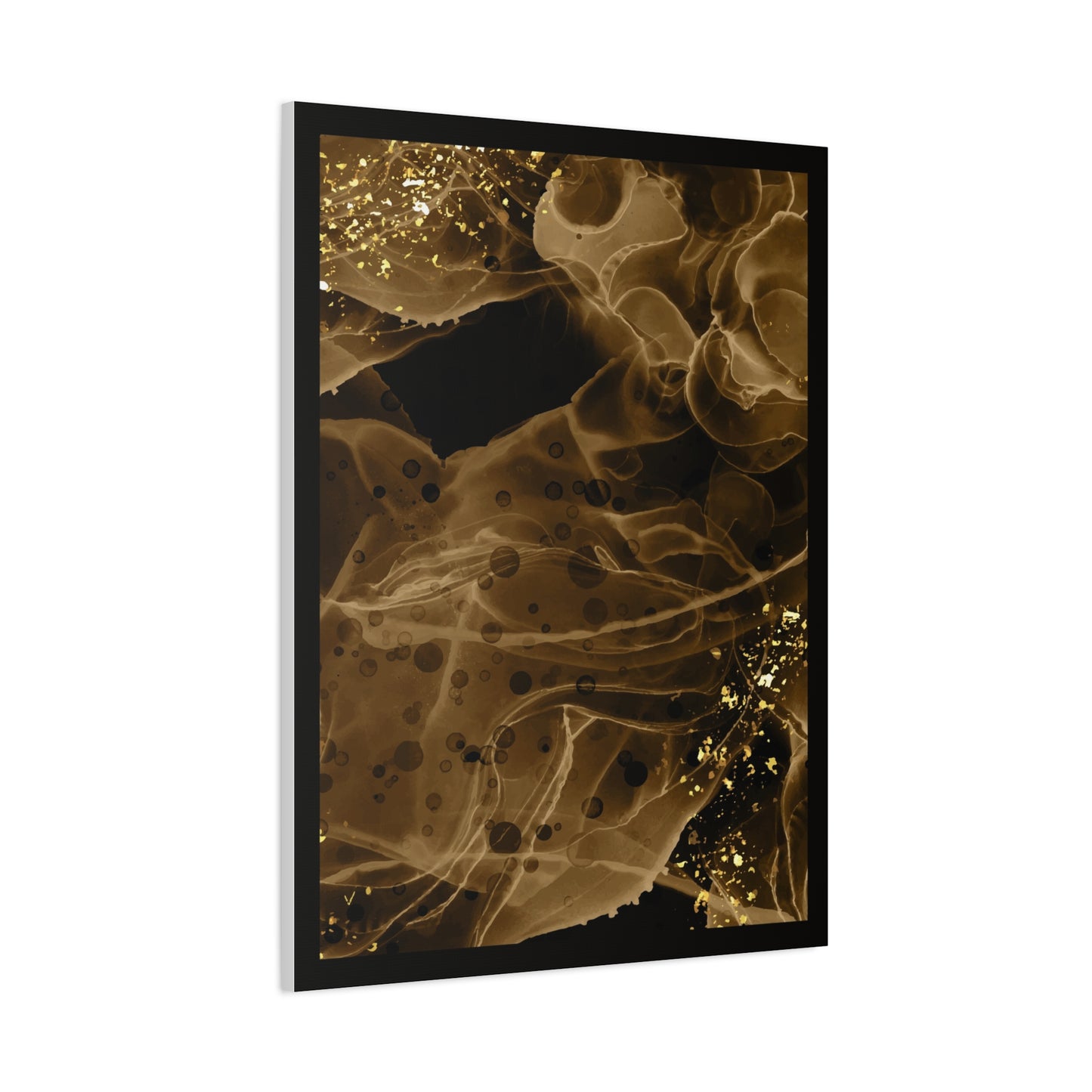 Gold Dust Art Set 1.2 - Matte Canvas Decor with Minimalist Leaf Design