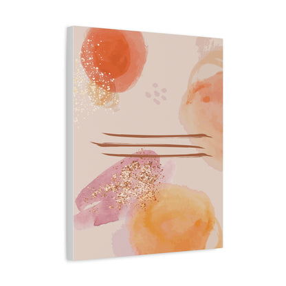 Sunlit Spark Art Set 1.1 - Matte Canvas Decor with Minimalist Leaf Design