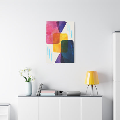 Liquid Calm Art Set 1.1 - Matte Canvas Decor with Minimalist Leaf Design