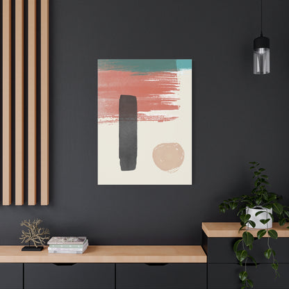 Soft Dune Palette Art 1.2 - Matte Canvas Decor with Minimalist Leaf Design