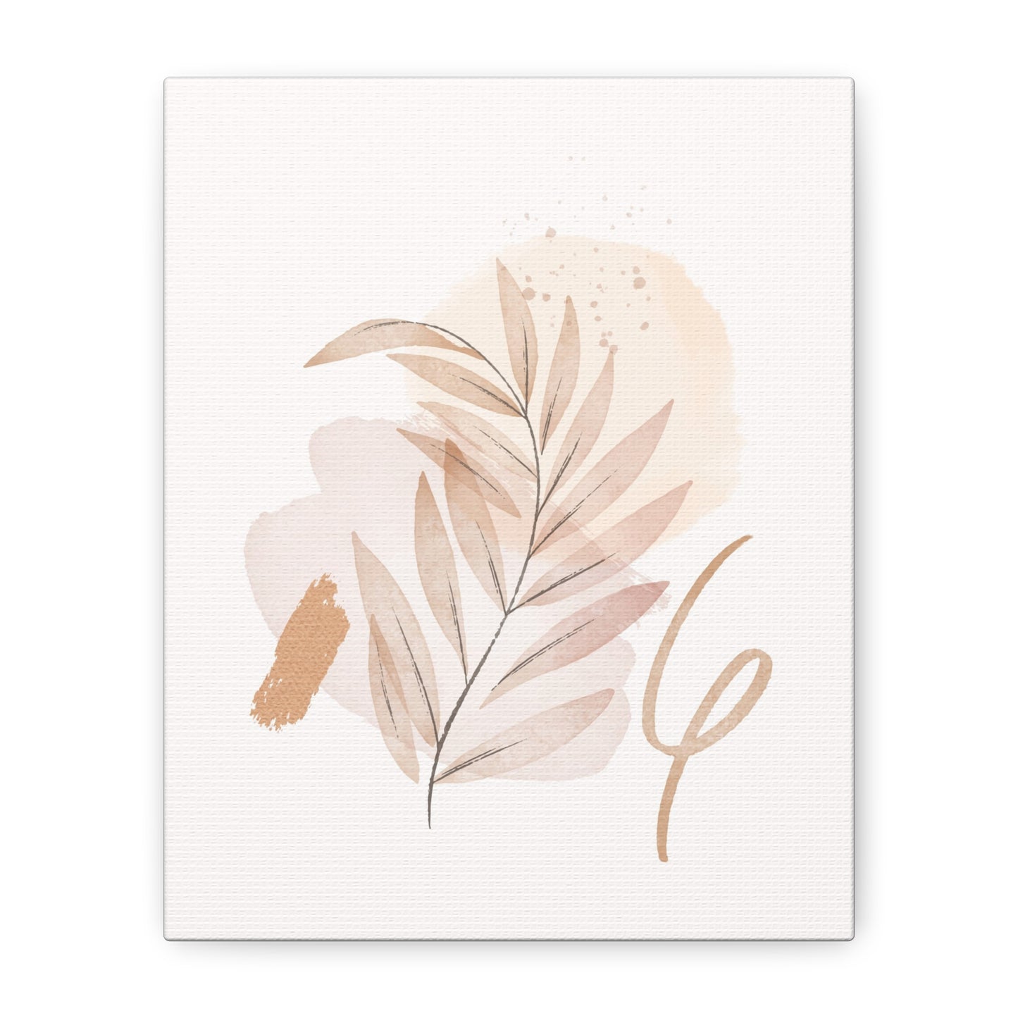 Abstract Earthy Florals Art Set 1.1 - Matte Canvas Decor with Minimalist Leaf Design