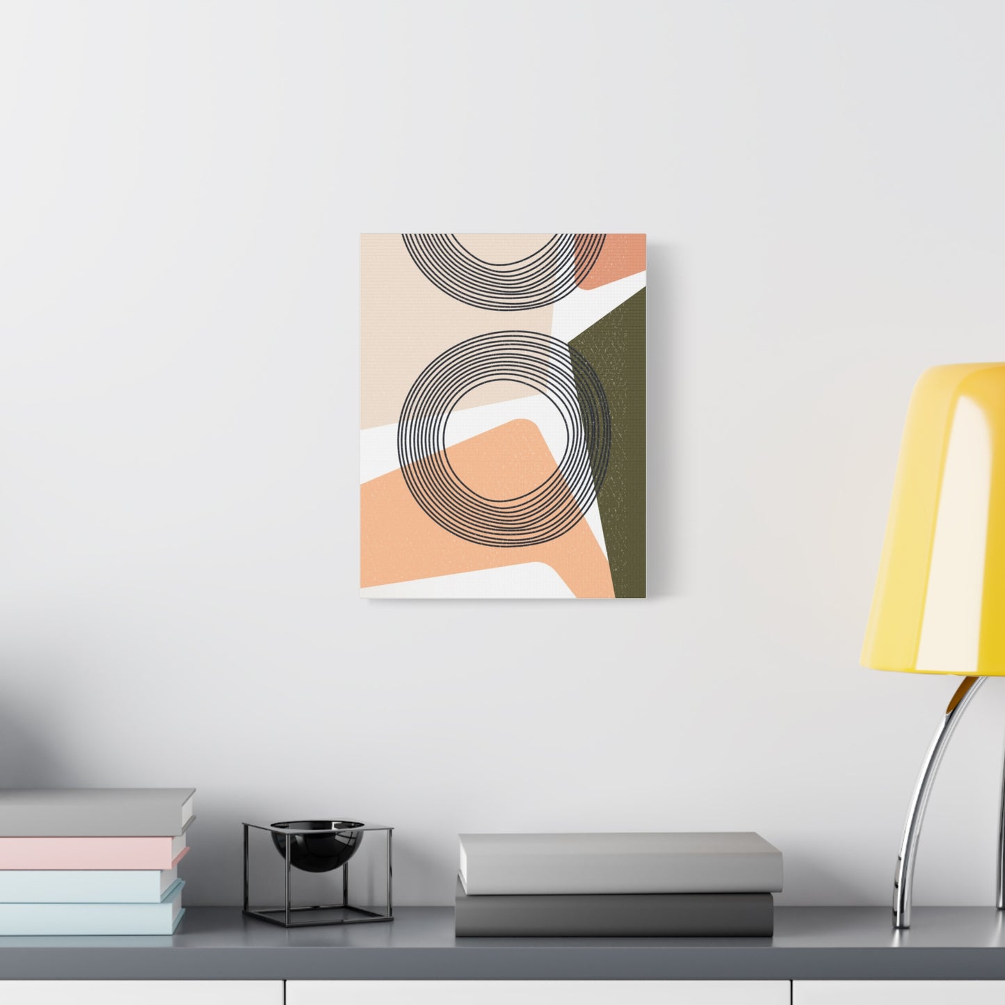 Minimal Pink Line Art Set 1.2 - Matte Canvas Decor with Minimalist Leaf Design