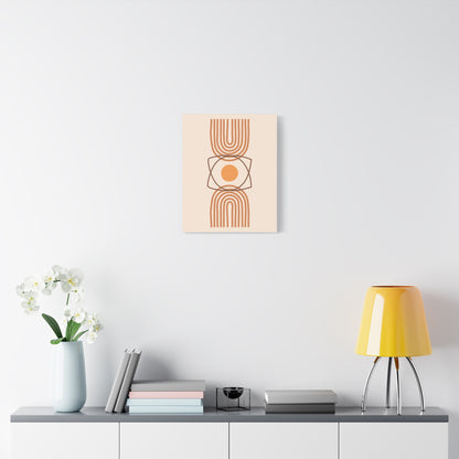 Petal Village Art 1.2 - Matte Canvas Decor with Minimalist Leaf Design
