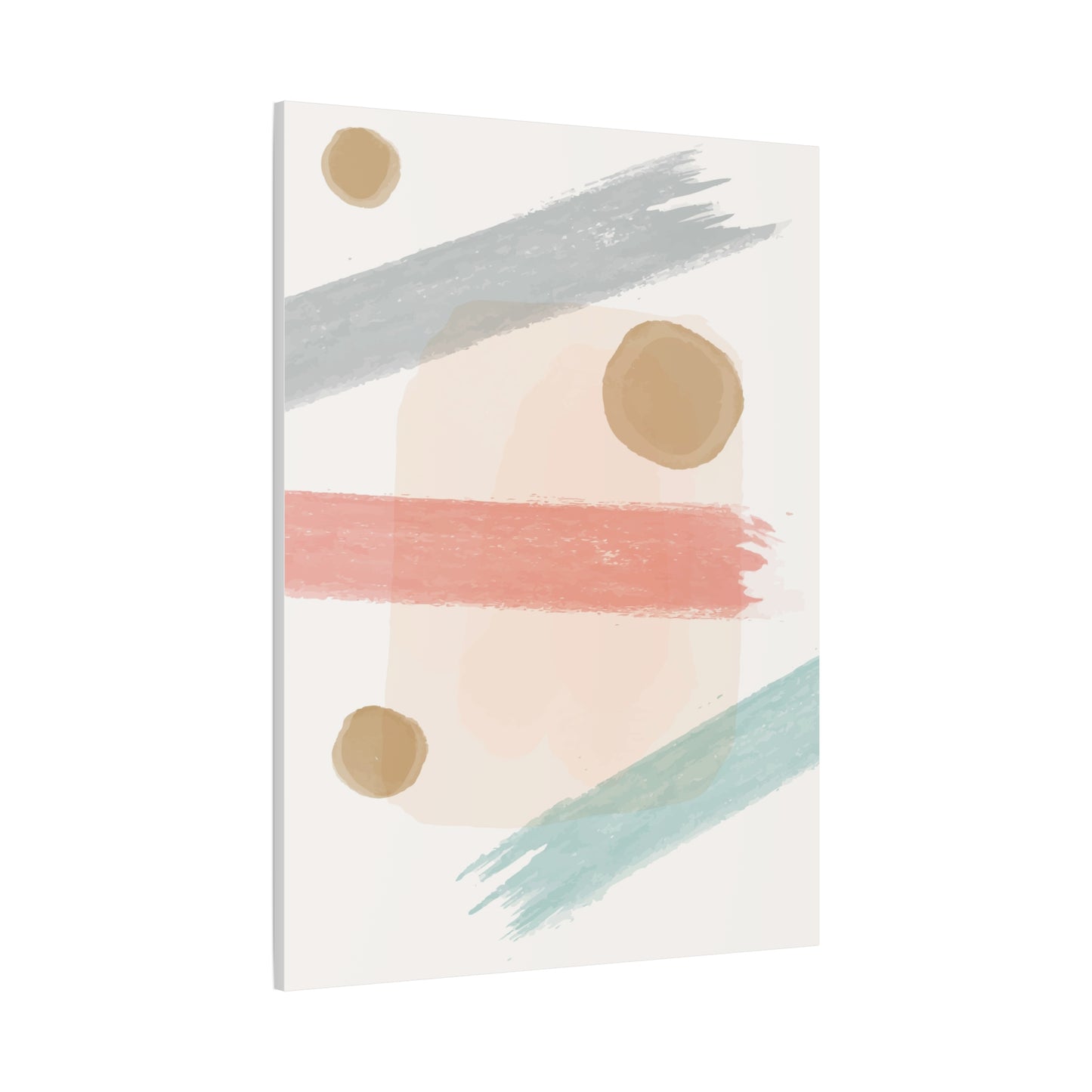 Pastel Pulse Art Set 1.1 - Matte Canvas Decor with Minimalist Leaf Design