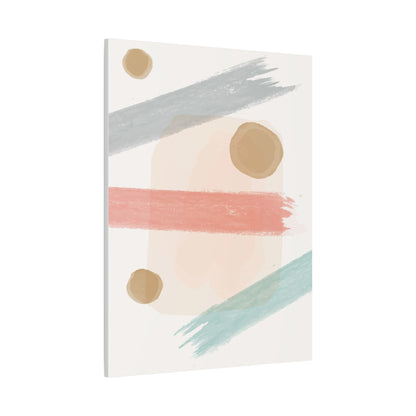 Pastel Pulse Art Set 1.1 - Matte Canvas Decor with Minimalist Leaf Design