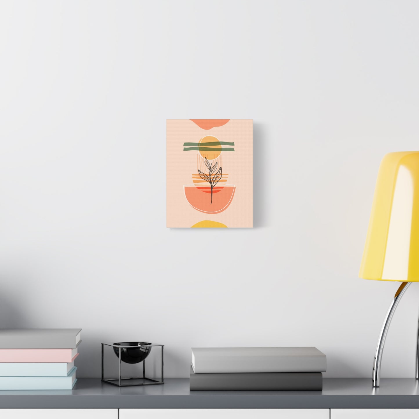 Sunway Minimal Art Set 1.3 - Matte Canvas Decor with Minimalist Leaf Design
