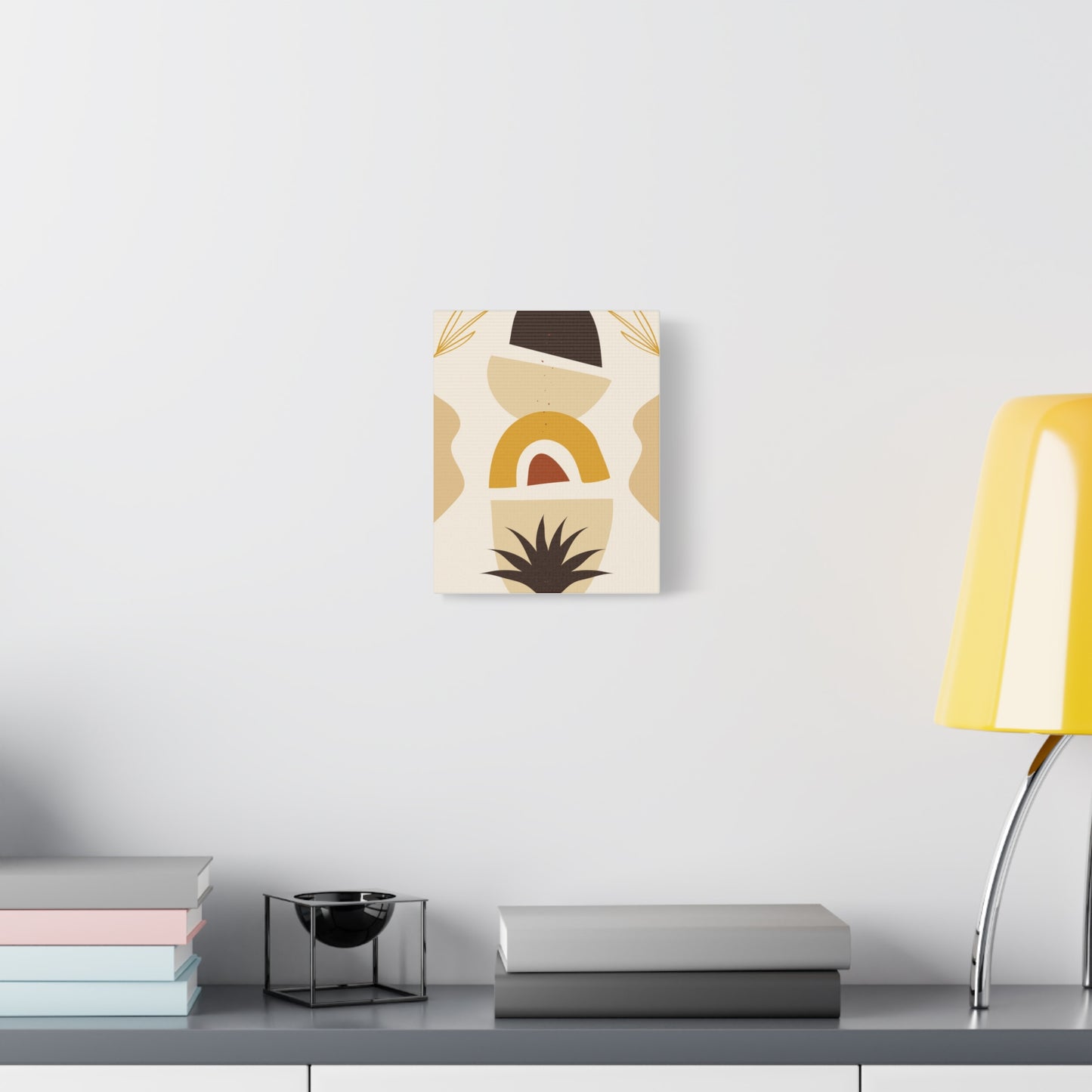 Nocturne Petal Art Set 1.1 - Matte Canvas Decor with Minimalist Leaf Design
