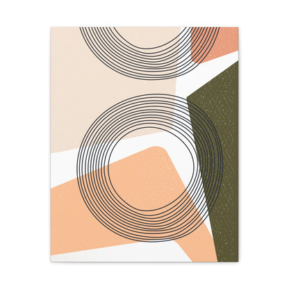 Minimal Pink Line Art Set 1.2 - Matte Canvas Decor with Minimalist Leaf Design