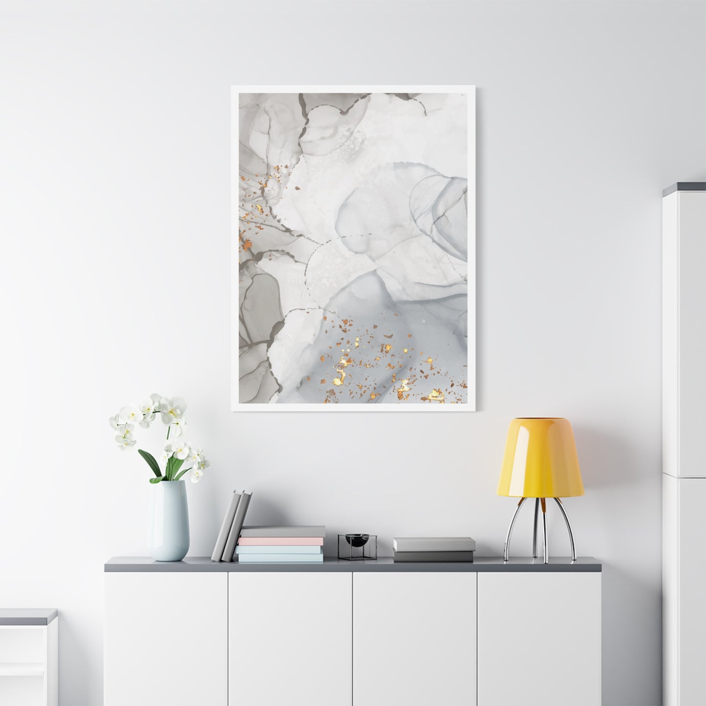 Ash Dust Art Set 1.3 - Matte Canvas Decor with Minimalist Leaf Design