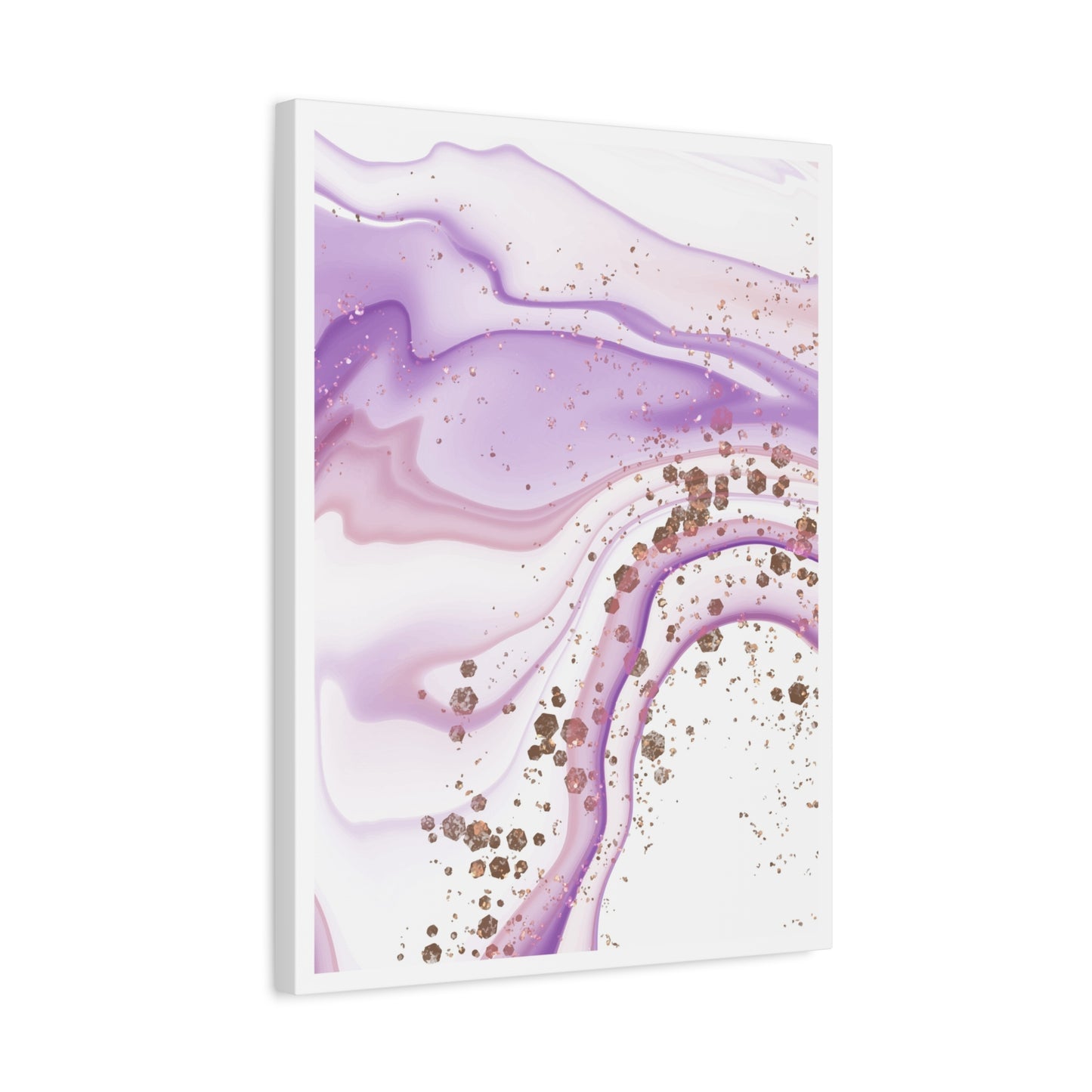 Blush Pink Marble Wall Art Set 1.3 - Matte Canvas Decor with Minimalist Leaf Design