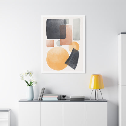 Minimal Watercolor Brush Art Set 1.1 - Matte Canvas Decor with Minimalist Leaf Design