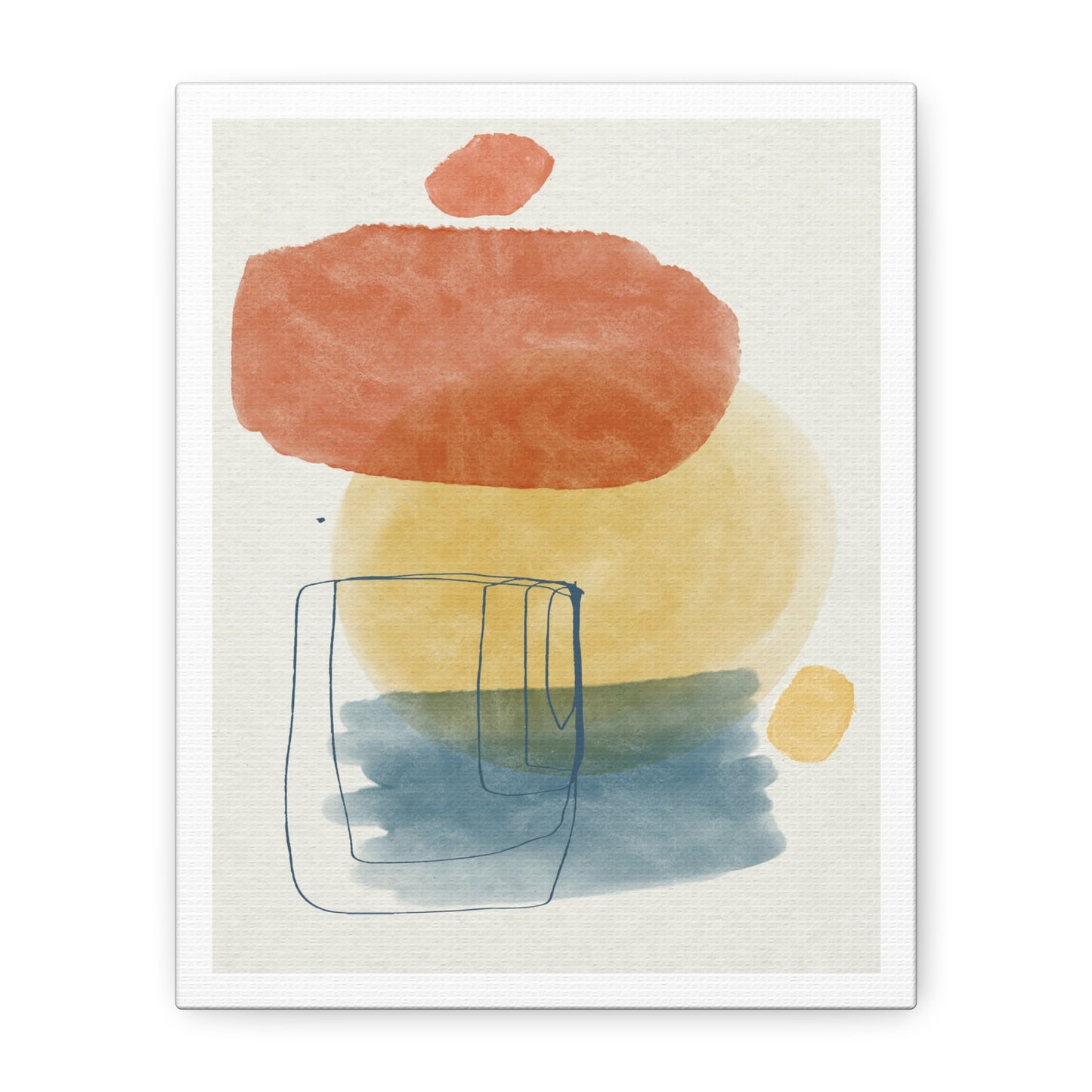 Wander Brush Art 1.1 - Matte Canvas Decor with Minimalist Leaf Design