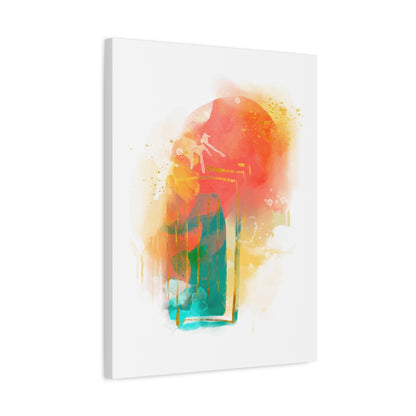 Watercolor Painting Set 1.3 - Matte Canvas Decor with Minimalist Leaf Design