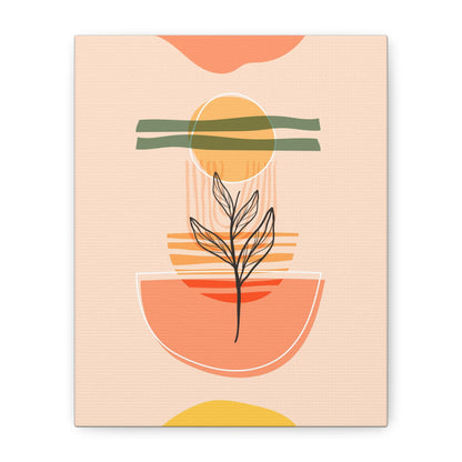 Sunway Minimal Art Set 1.3 - Matte Canvas Decor with Minimalist Leaf Design