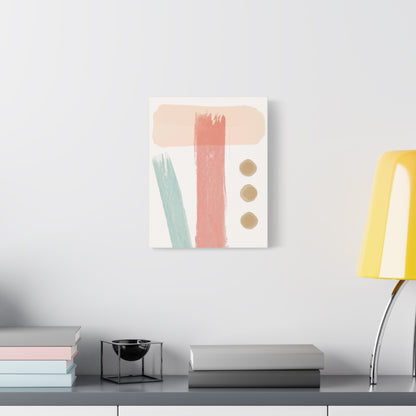 Pastel Pulse Art Set 1.3- Matte Canvas Decor with Minimalist Leaf Design