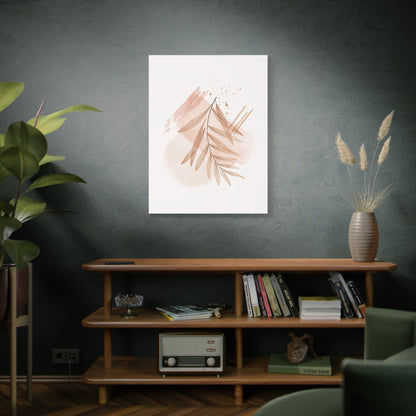 Abstract Earthy Florals Art Set 1.1 - Matte Canvas Decor with Minimalist Leaf Design