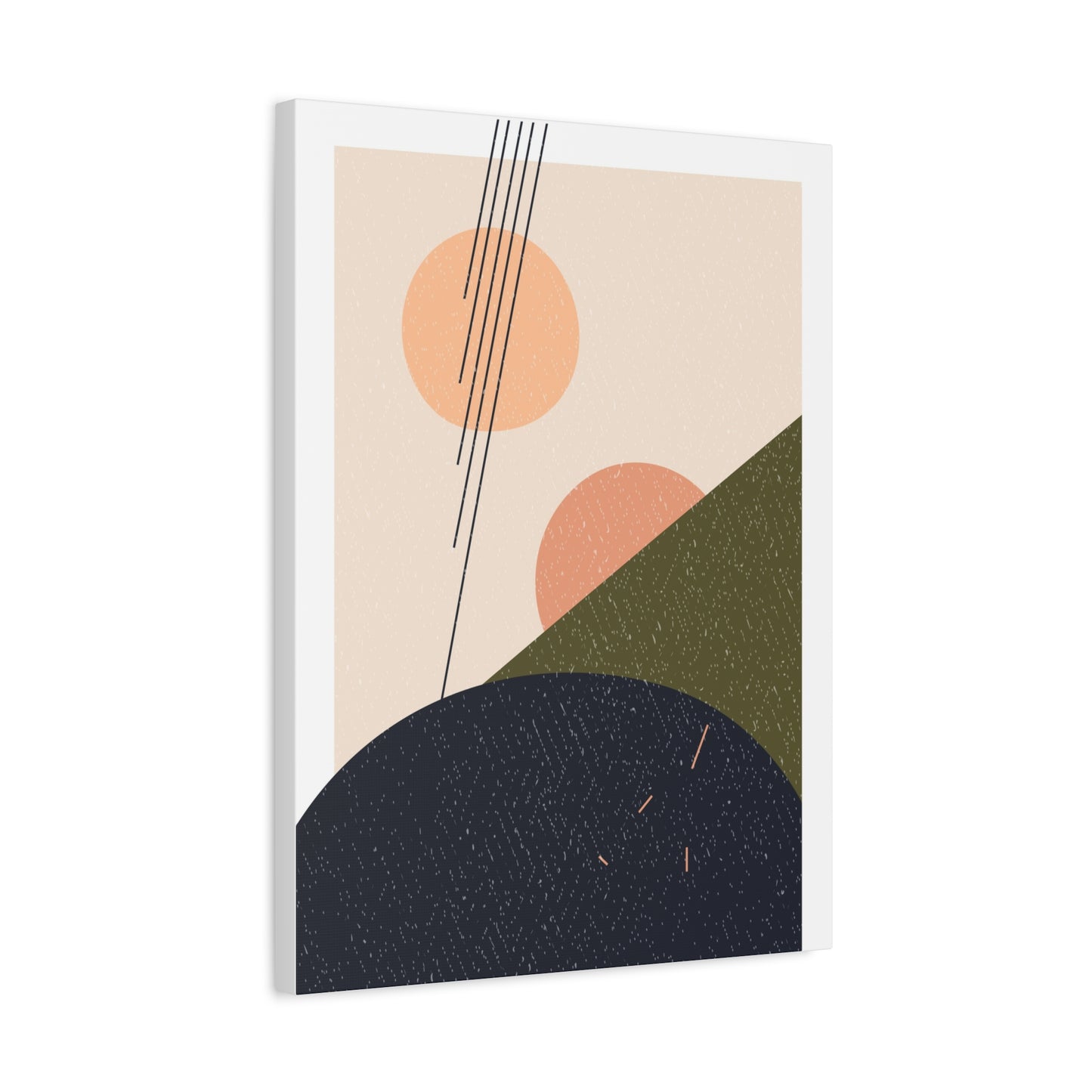 Minimal Pink Line Art Set 1.1 - Matte Canvas Decor with Minimalist Leaf Design