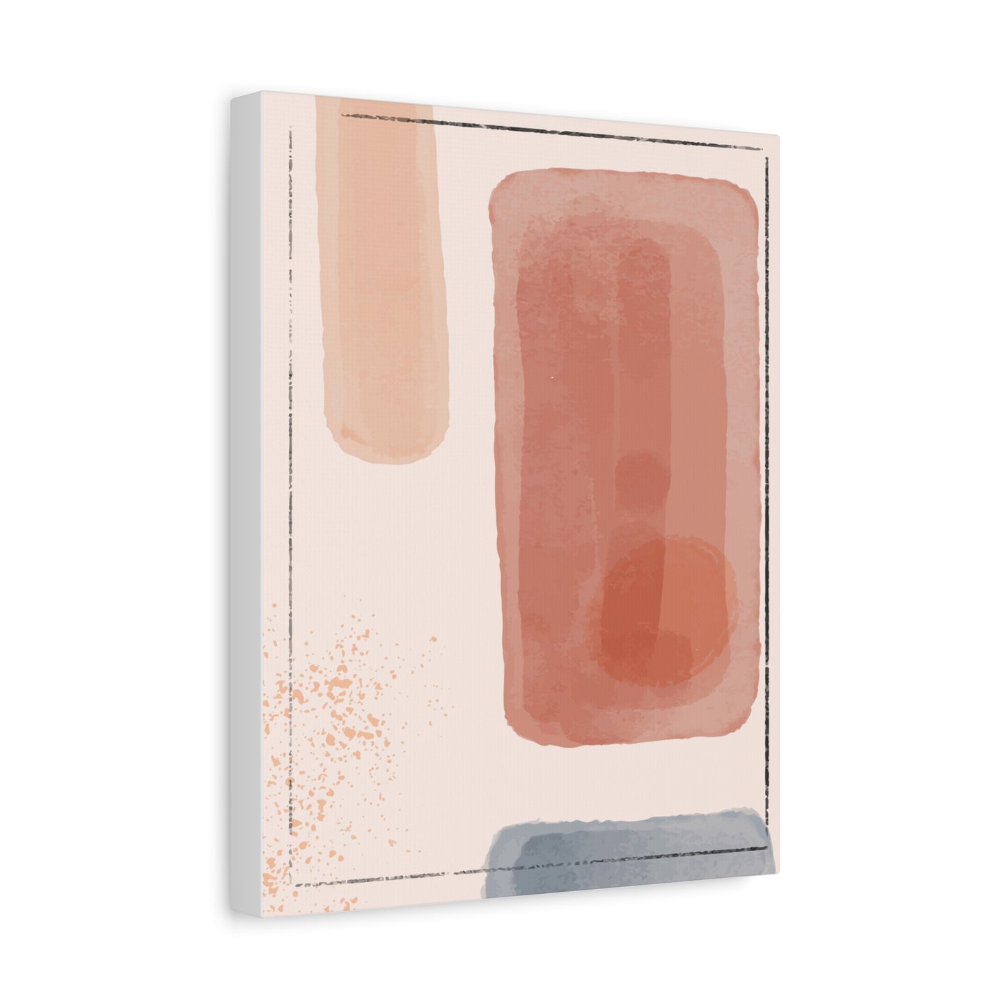 Pink Water Minimal Art Set 1.3 - Matte Canvas Decor with Minimalist Leaf Design