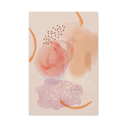 Sunlit Spark Art Set 1.2 - Matte Canvas Decor with Minimalist Leaf Design