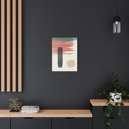 Soft Dune Palette Art 1.2 - Matte Canvas Decor with Minimalist Leaf Design