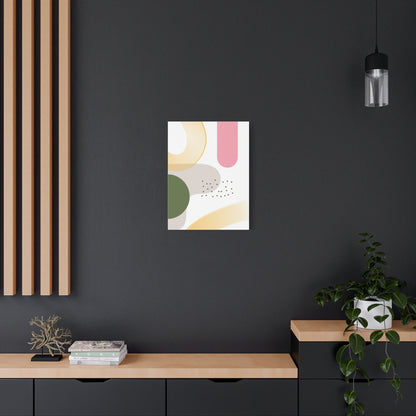Minimal Geo Art Set 1.2 - Matte Canvas Decor with Minimalist Leaf Design