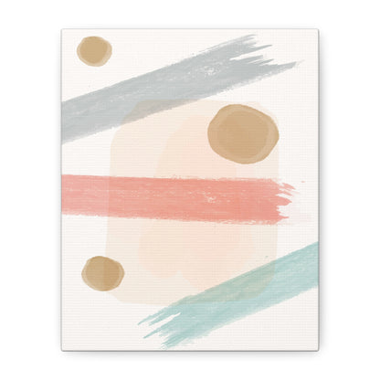 Pastel Pulse Art Set 1.1 - Matte Canvas Decor with Minimalist Leaf Design
