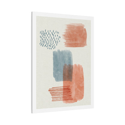 Wander Brush Art 1.3 - Matte Canvas Decor with Minimalist Leaf Design