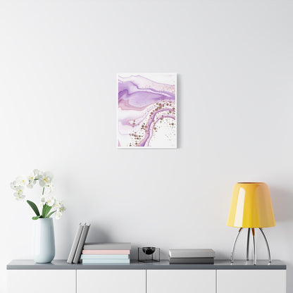 Blush Pink Marble Wall Art Set 1.3 - Matte Canvas Decor with Minimalist Leaf Design