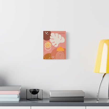 Wander Vase Art Set 1.3 - Matte Canvas Decor with Minimalist Leaf Design