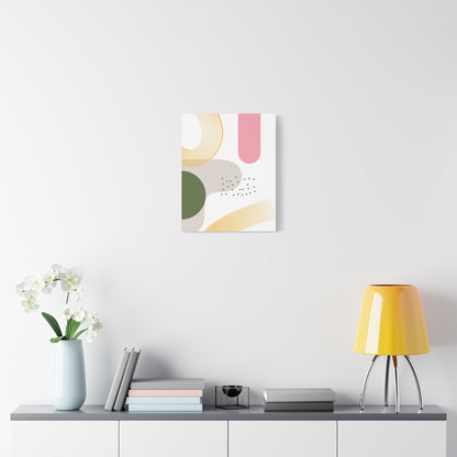 Minimal Geo Art Set 1.2 - Matte Canvas Decor with Minimalist Leaf Design
