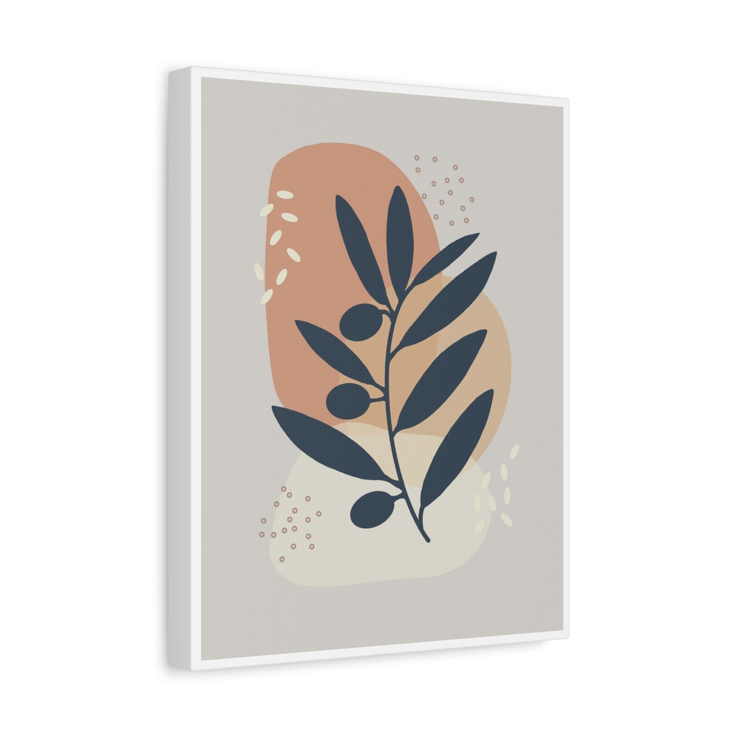 Pink Minimal  Flower Art Set 1.3 - Matte Canvas Decor with Minimalist Leaf Design