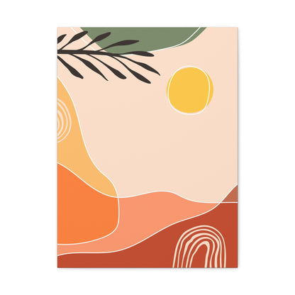 Sunway Minimal Art Set 1.2 - Matte Canvas Decor with Minimalist Leaf Design