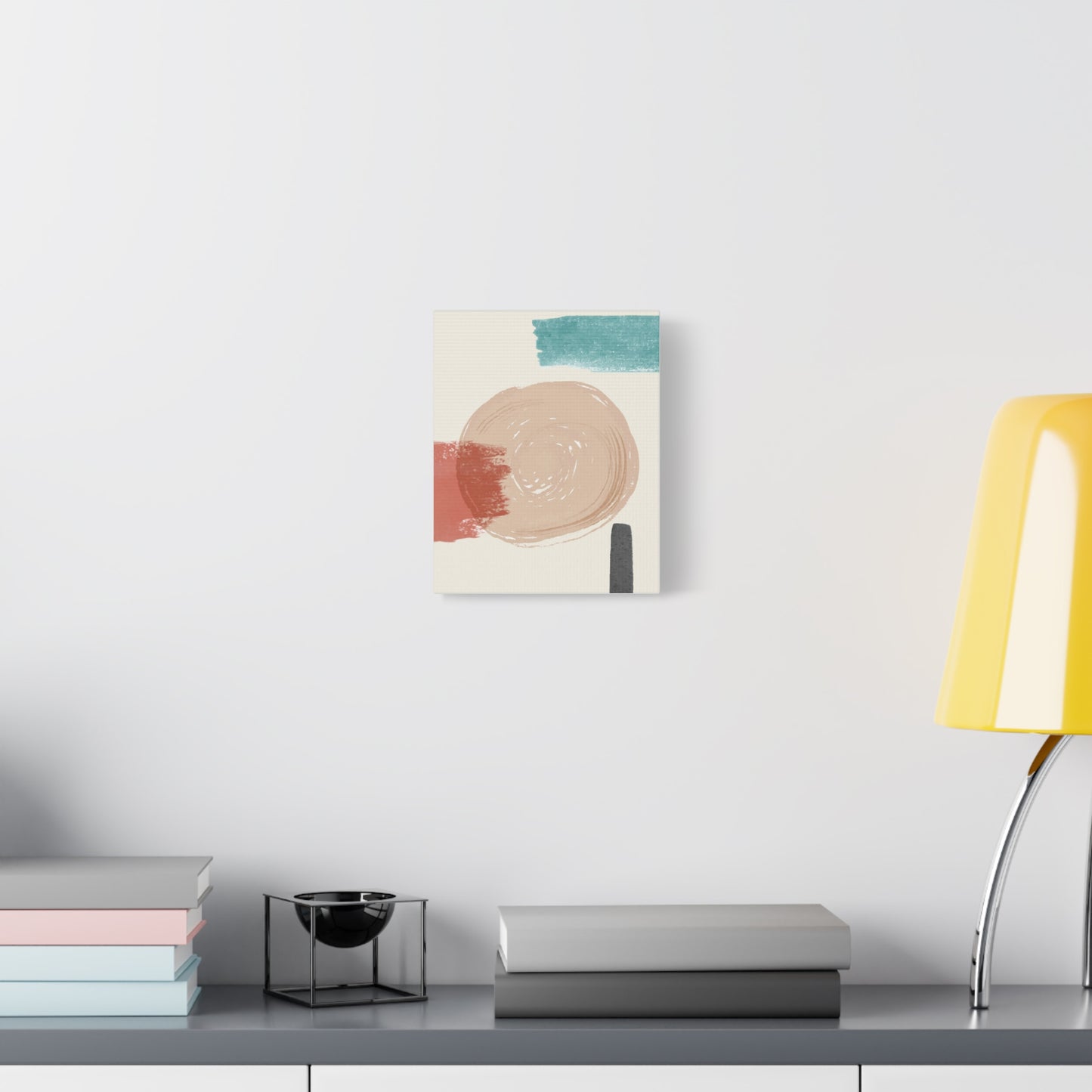 Soft Dune Palette Art 1.3 - Matte Canvas Decor with Minimalist Leaf Design